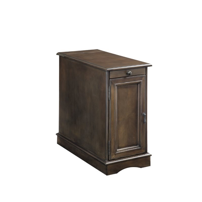Bowery Hill Storage End Table in Gray