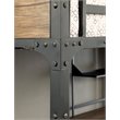 Bowery Hill Modern Metal Twin over Workstation Bunk Bed in Black