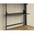 Bowery Hill Modern Metal Twin over Workstation Bunk Bed in Black
