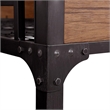 Bowery Hill Modern Steel Metal/Wood Twin over Twin Bunk Bed in Black