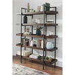 Bowery Hill 5 Shelf Bookcase in Brown
