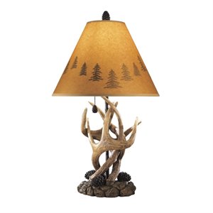 bowery hill poly table lamp in brown (set of 2)