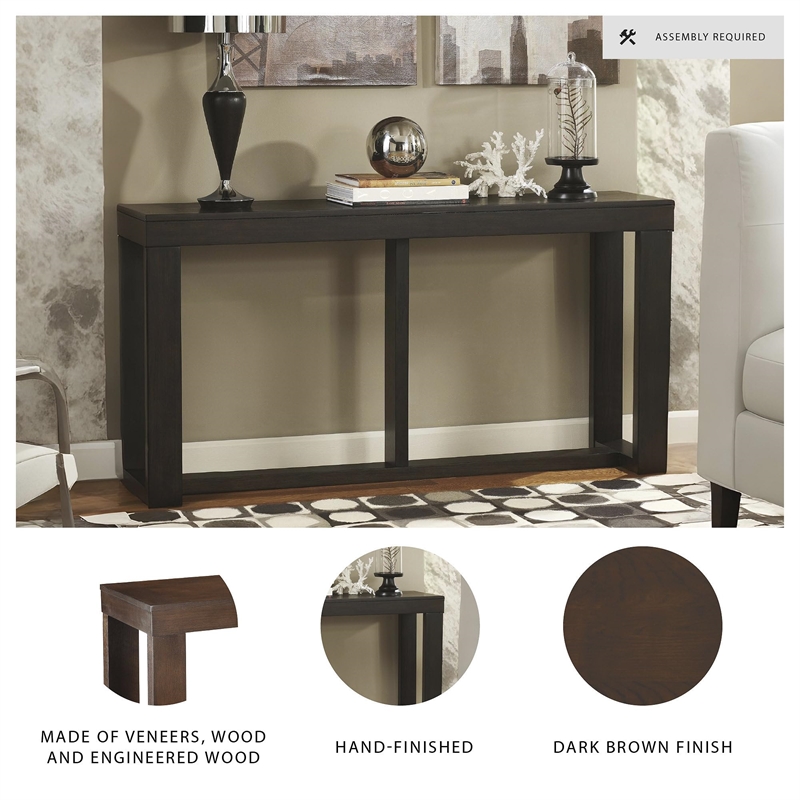 Bowery Hill Console Table in Dark Brown