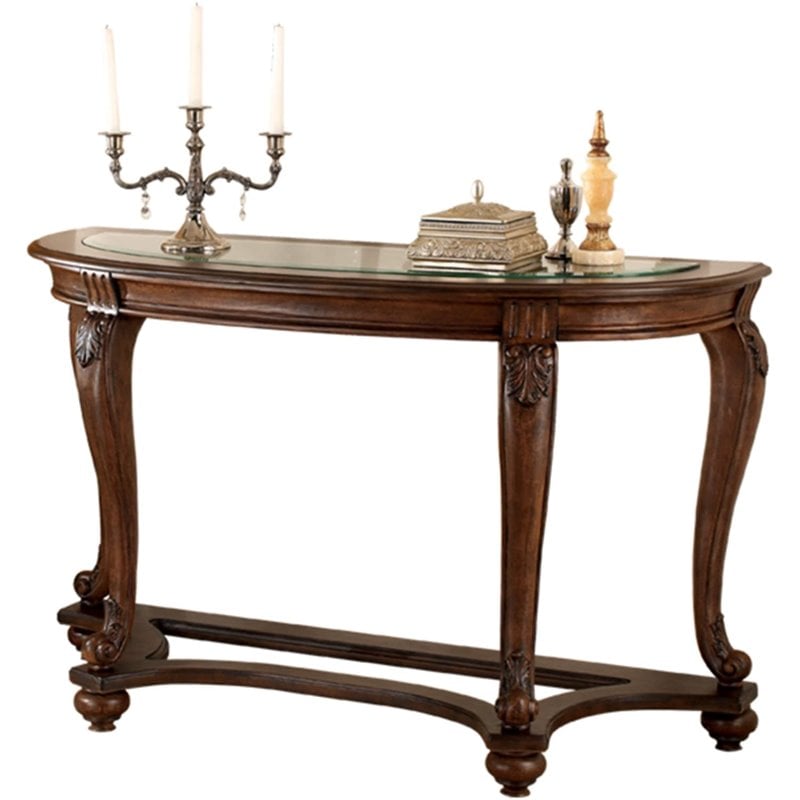 Bowery Hill Console Table in Dark Brown Cymax Business