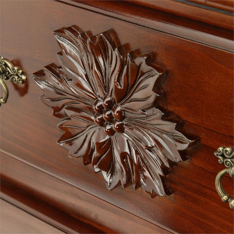 Bowery Hill Solid Wood Brown California King Bed Four-Poster 94.5