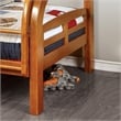 Bowery Hill Transitional Solid Wood Twin over Full Bunk Bed in Oak