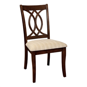 Bowery Hill Wood Brown Cherry Dining Chair Rectangular 39&quotH Unassembled