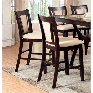 Bowery Hill 25.75&quot Counter Stool in Ivory (Set of 2)