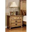 Bowery Hill 3 Drawers Transitional Wood Nightstand in Weathered Brown Elm