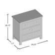 Bowery Hill 3 Drawers Transitional Wood Nightstand in Weathered Brown Elm