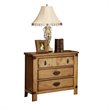 Bowery Hill 3 Drawers Transitional Wood Nightstand in Weathered Brown Elm