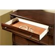 Bowery Hill 5 Drawers Transitional Solid Wood/Wood Veneer/MDF Chest in Cherry