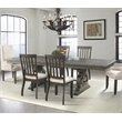 Bowery Hill Rubber Wood Dining Table in Dark Ash Finish