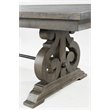 Bowery Hill Rubber Wood Dining Table in Dark Ash Finish