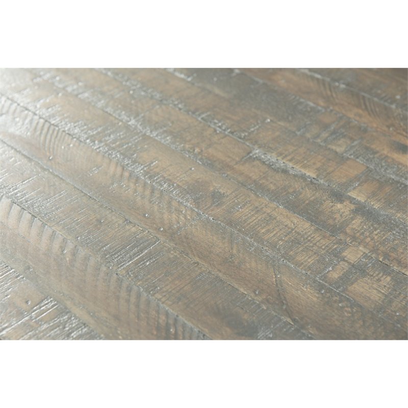Bowery Hill Rubber Wood Dining Table in Dark Ash Finish
