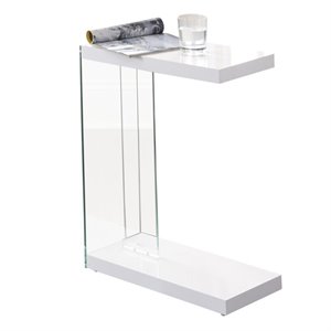 bowery hill chairside end table in white