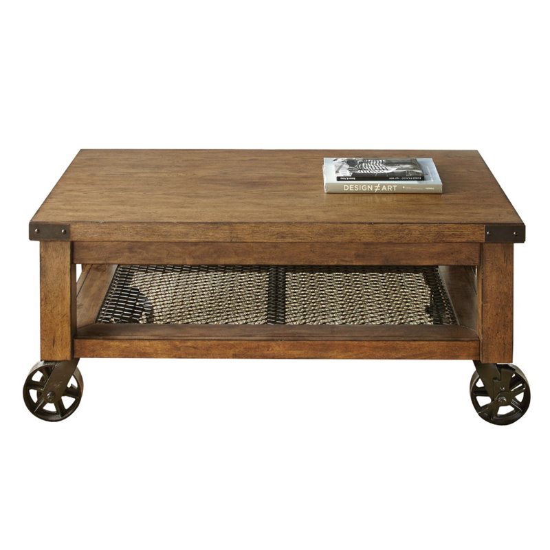 Details About Bowery Hill Coffee Table In Distressed Oak Details About Bowery Hill Coffee Table In Distressed Oak