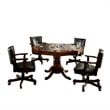 Bowery Hill Traditional Wood 5 Piece Gaming Table Set in Cherry