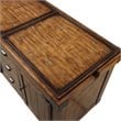 Bowery Hill 3-Drawers Wood Kitchen Cart in Antique Tobacco