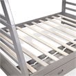 Bowery Hill Transitional Wood Twin Over Full Bunk Bed with Storage in Gray
