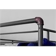Bowery Hill Modern Steel Metal Full Over Queen Bunk Bed in Antique Black