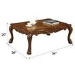 Bowery Hill Rectangular Wood Coffee Table in Cherry Oak