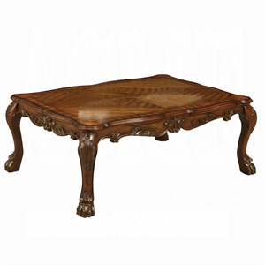 Bowery Hill Rectangular Wood Coffee Table in Cherry Oak