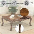 Bowery Hill Rectangular Wood Coffee Table in Cherry Oak