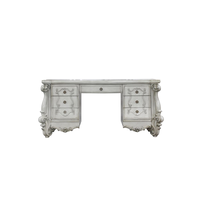 Bowery Hill Vanity Desk in Bone and White