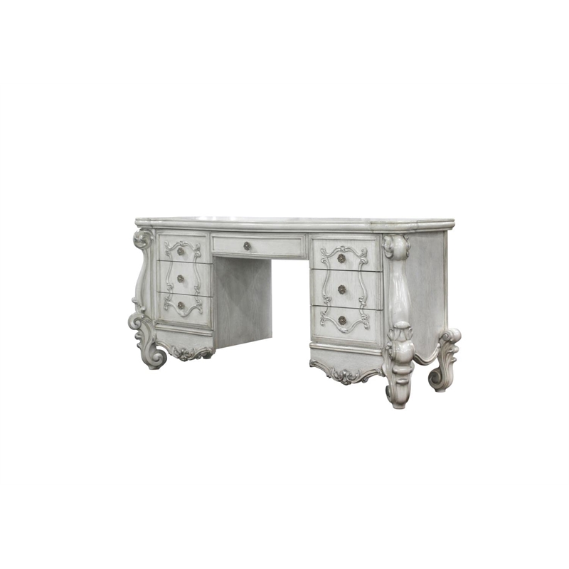 Bowery Hill Vanity Desk in Bone and White