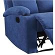 Bowery Hill Contemporary Fabric Pillow Top Armrest Motion Recliner in Blue
