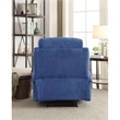 Bowery Hill Contemporary Fabric Pillow Top Armrest Motion Recliner in Blue