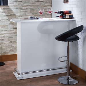 bowery hill bar table in white
