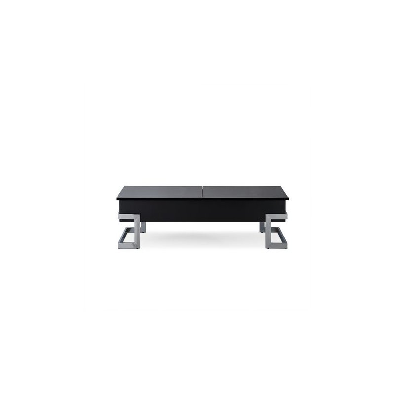 Bowery Hill Lift Top Coffee Table in Black and Chrome