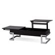 Bowery Hill Lift Top Coffee Table in Black and Chrome