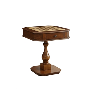 Bowery Hill 1-Drawer Wood Game Table in Cherry