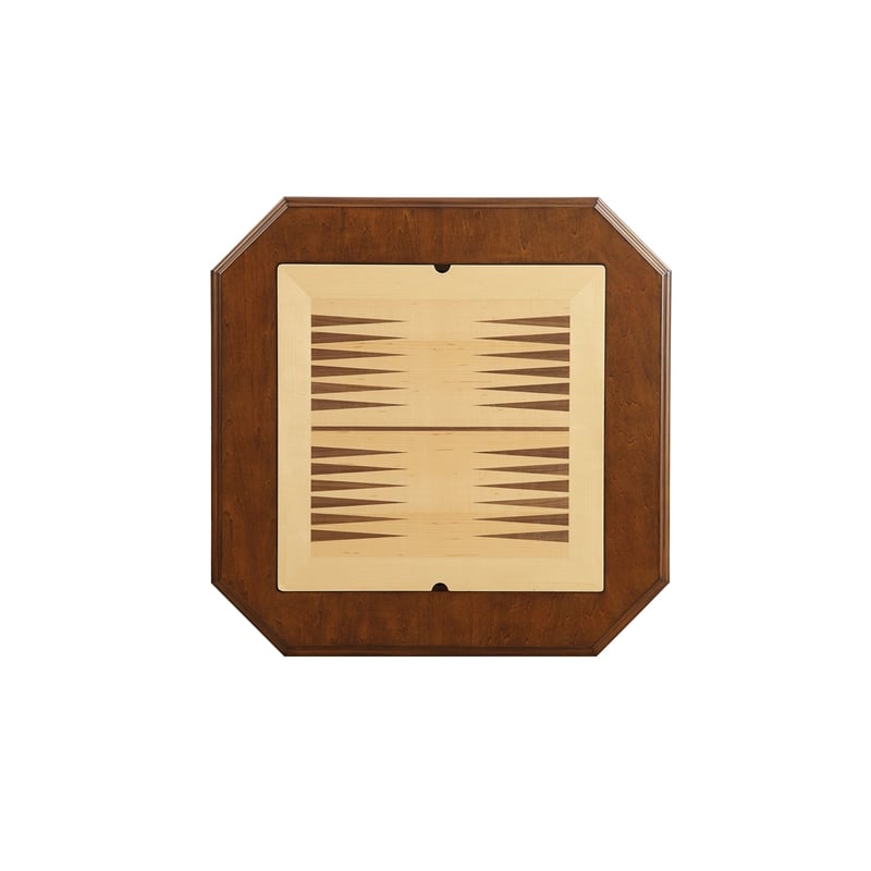 Bowery Hill 1-Drawer Wood Game Table in Cherry