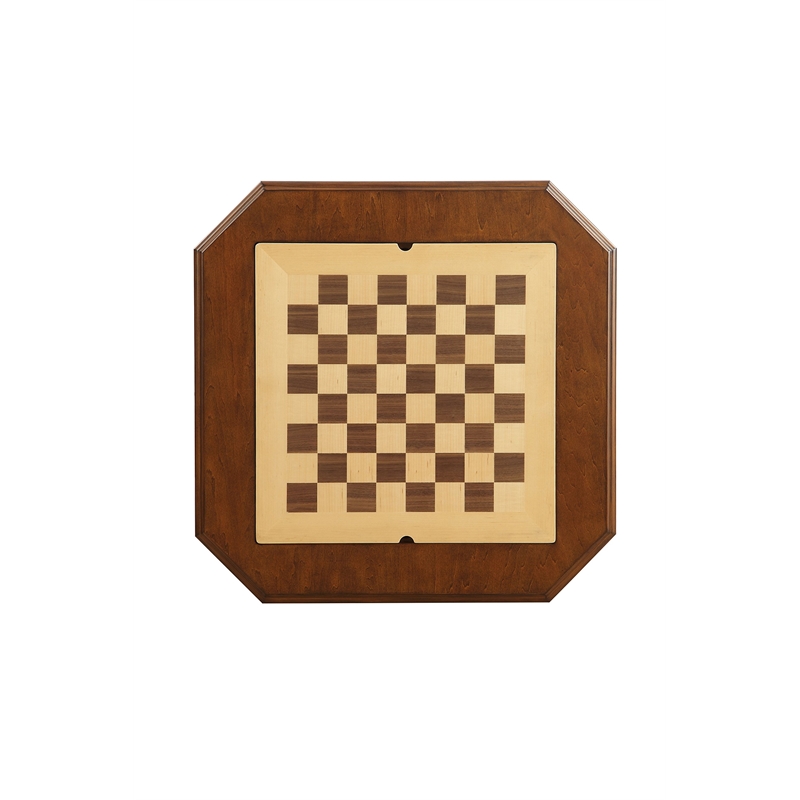 Bowery Hill 1-Drawer Wood Game Table in Cherry