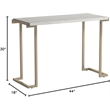 Bowery Hill Console Table in Faux Marble and Champagne