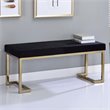 Bowery Hill Bench in Black Fabric and Champagne