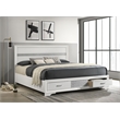 Bowery Hill California King Storage Panel Bed in White