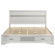 Bowery Hill California King Storage Panel Bed in White