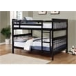 Bowery Hill Transitional Wood Full Over Full Bunk Bed in Black
