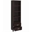 Bowery Hill 4 Shelf Contemporary Bookcase in Cappuccino