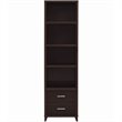 Bowery Hill 4 Shelf Contemporary Bookcase in Cappuccino