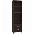 Bowery Hill 4 Shelf Contemporary Bookcase in Cappuccino