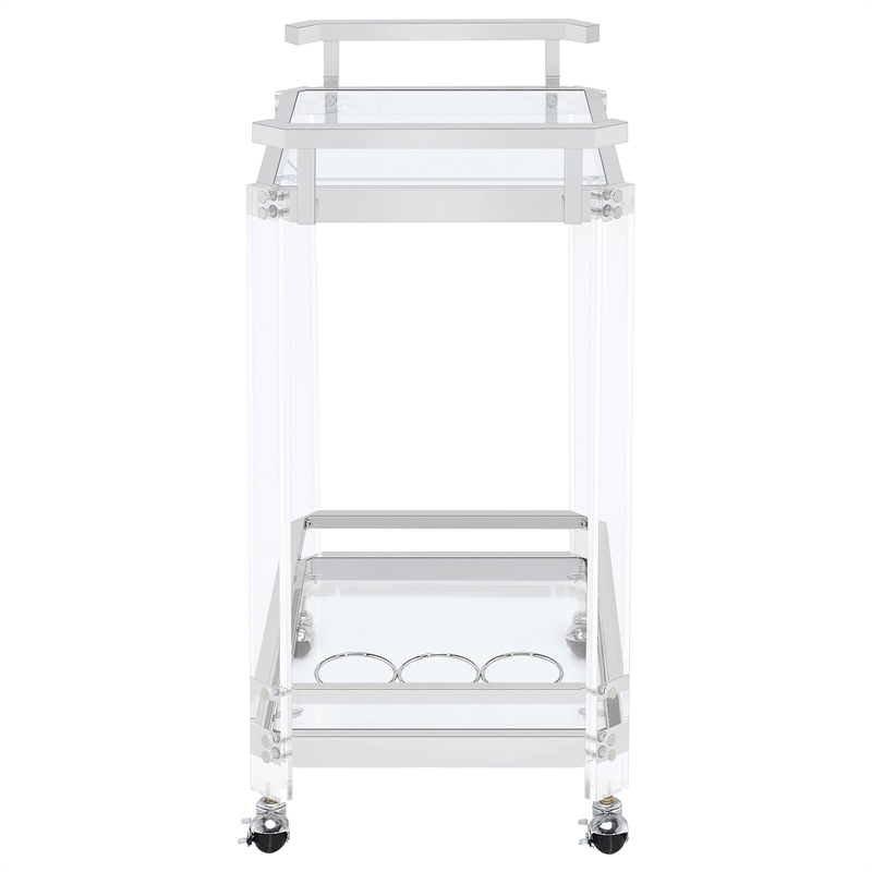 Bowery Hill Bar Cart in Chrome