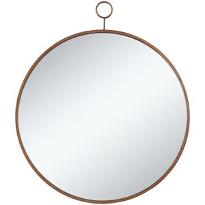 bowery hill round mirror in gold