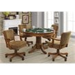 Bowery Hill 5 Piece 3-in-1 Game Table Set in Oak