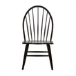 Bowery Hill Rubberwood Black Dining Arm Chair Rectangular 40.75